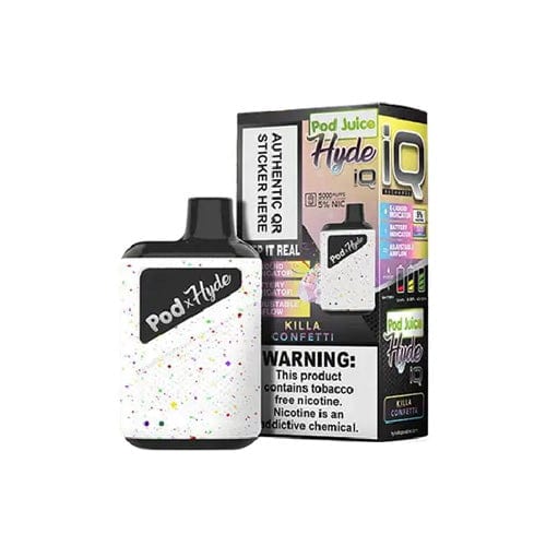Hyde Disposable Vape Killa Confetti Hyde x Pod Juice IQ Recharge Disposable Vape (5%, 5000 Puffs)