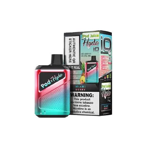 Hyde Disposable Vape Miami Berry Hyde x Pod Juice IQ Recharge Disposable Vape (5%, 5000 Puffs)