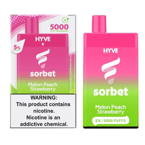 HYVE Disposable Vape Melon Peach Strawberry HYVE 5K x Sorbet Disposable Vape (5%, 5000 Puffs)