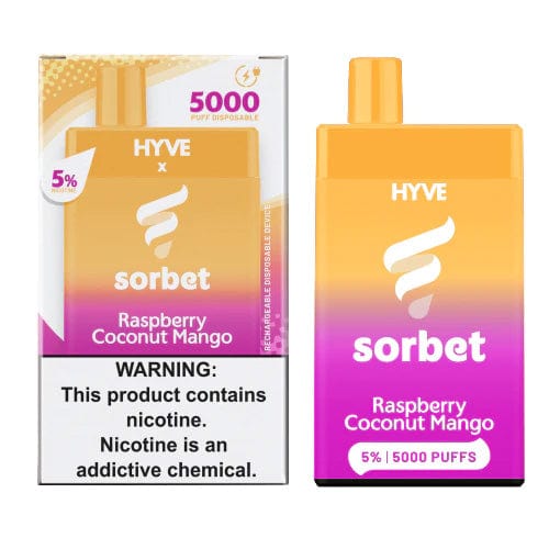 HYVE Disposable Vape Raspberry Coconut Mango HYVE 5K x Sorbet Disposable Vape (5%, 5000 Puffs)