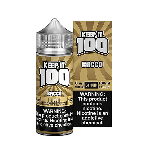 Keep It 100 Juice Bacco 100ml Synthetic Nicotine Vape Juice - Keep It 100