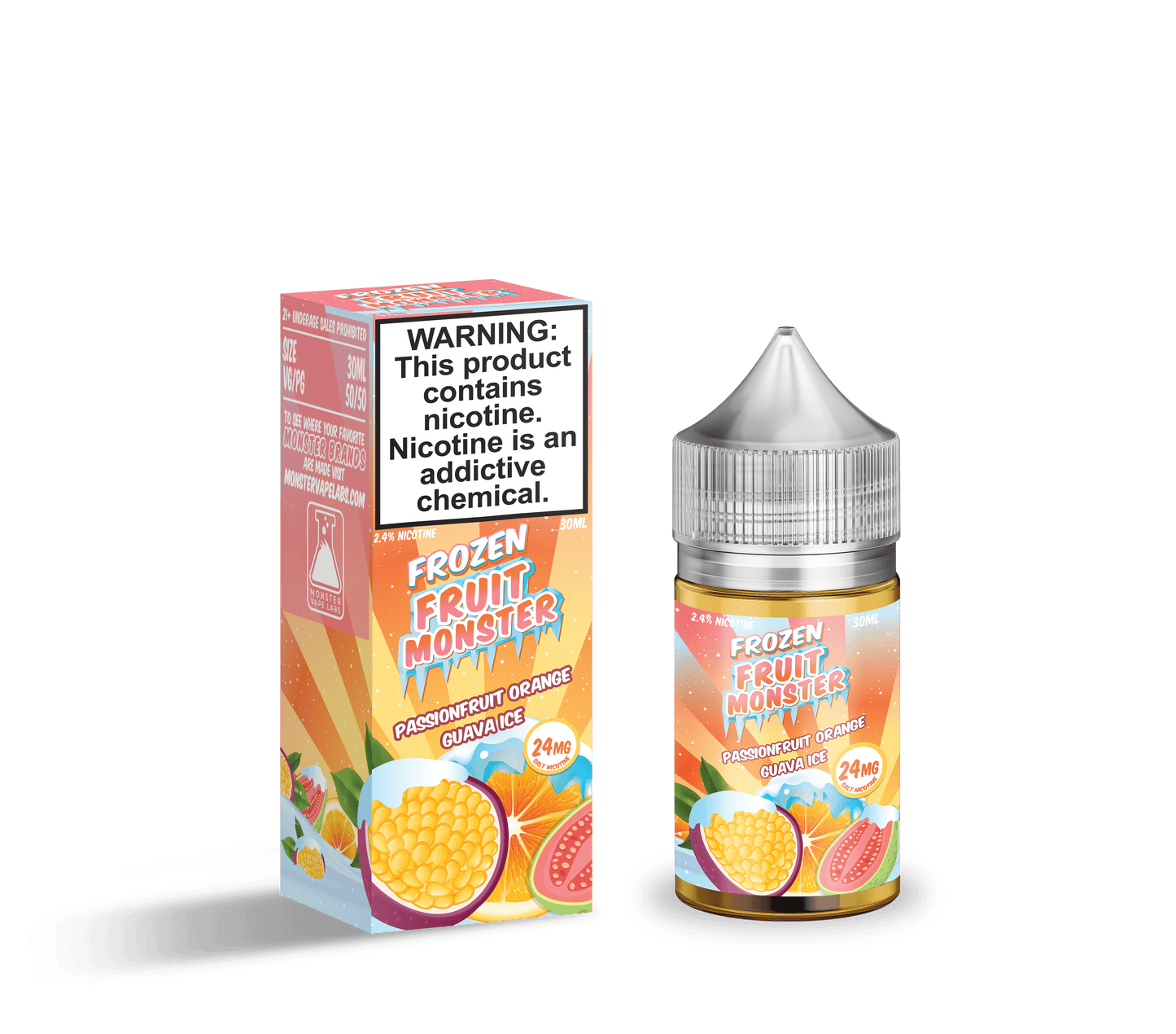 Monster Vape Labs Juice Hawaiian POG Ice 30ml Nic Salt Vape Juice - Frozen Fruit Monster