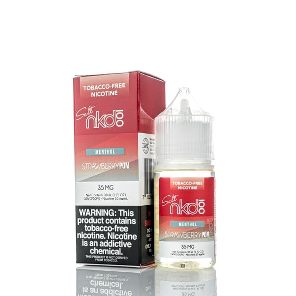 Naked 100 Juice NKD 100 Salts Menthol Strawberry POM 30ml Nic Salt Vape Juice (TF)