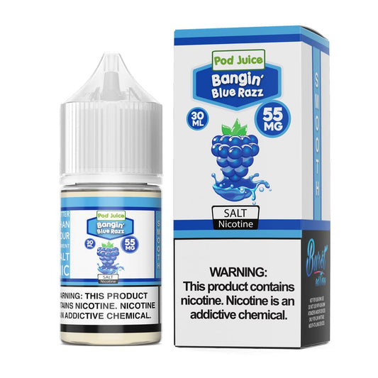 Pod Juice Juice Pod Juice Bangin Blue Razz 30ml Nic Salt Vape Juice