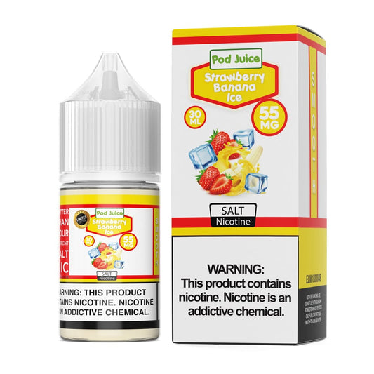 Pod Juice Juice Pod Juice Strawberry Banana Ice 30ml Nic Salt Vape Juice