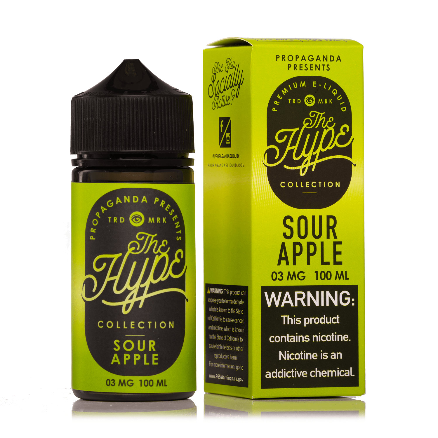 Propaganda Juice The Hype Sour Apple 100ml Vape Juice