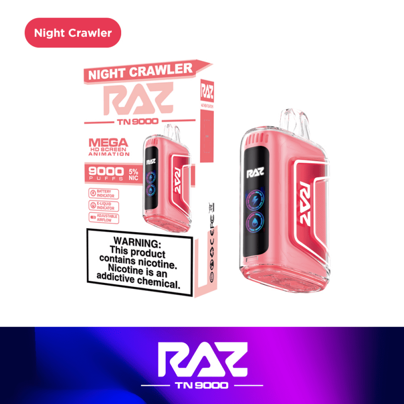 RAZ Disposable Vape Night Crawler RAZ 2 TN9000 Disposable Vape (5%, 9000 Puffs)