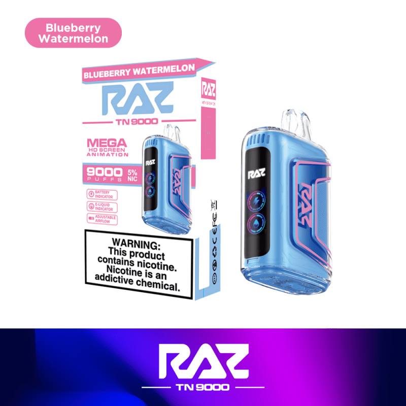 SMOK Disposable Vape Blueberry Watermelon RAZ 2 TN9000 Disposable Vape (5%, 9000 Puffs)