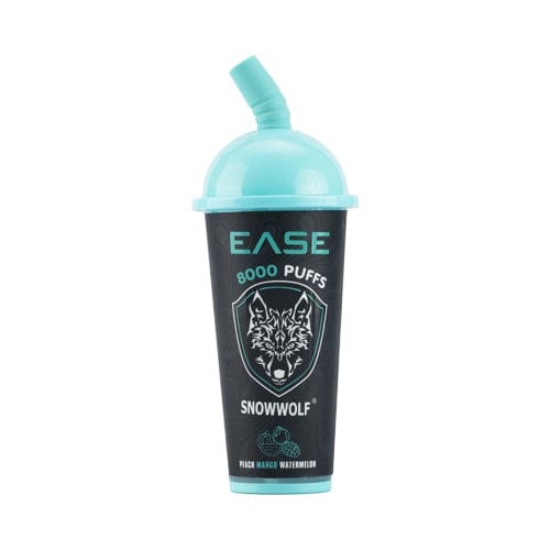 SnowWolf Disposable Vape Peach Mango Watermelon Snowwolf Ease 8000 ZERO mg Disposable Vape (0mg, 8000 Puffs)