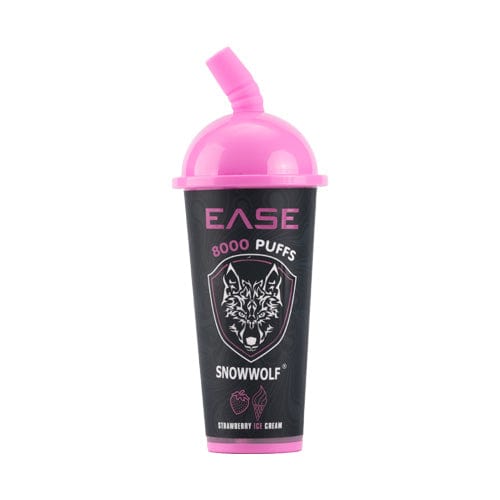 SnowWolf Disposable Vape Strawberry Ice Cream Snowwolf Ease 8000 ZERO mg Disposable Vape (0mg, 8000 Puffs)