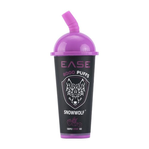 SnowWolf Disposable Vape Triple Berry Ice Snowwolf Ease 8000 ZERO mg Disposable Vape (0mg, 8000 Puffs)