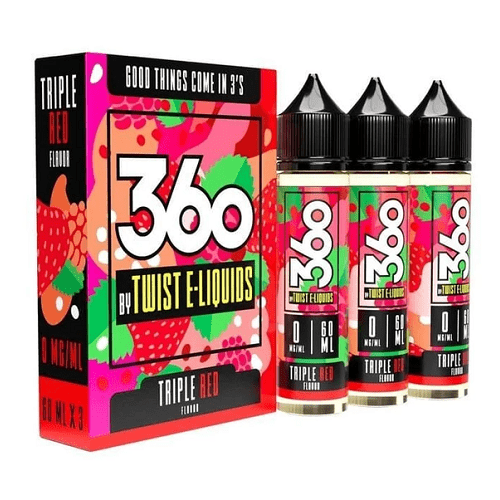 Twist E-Liquids Juice Triple Red 3x60ml Vape Juice - 360 Twist E-Liquids