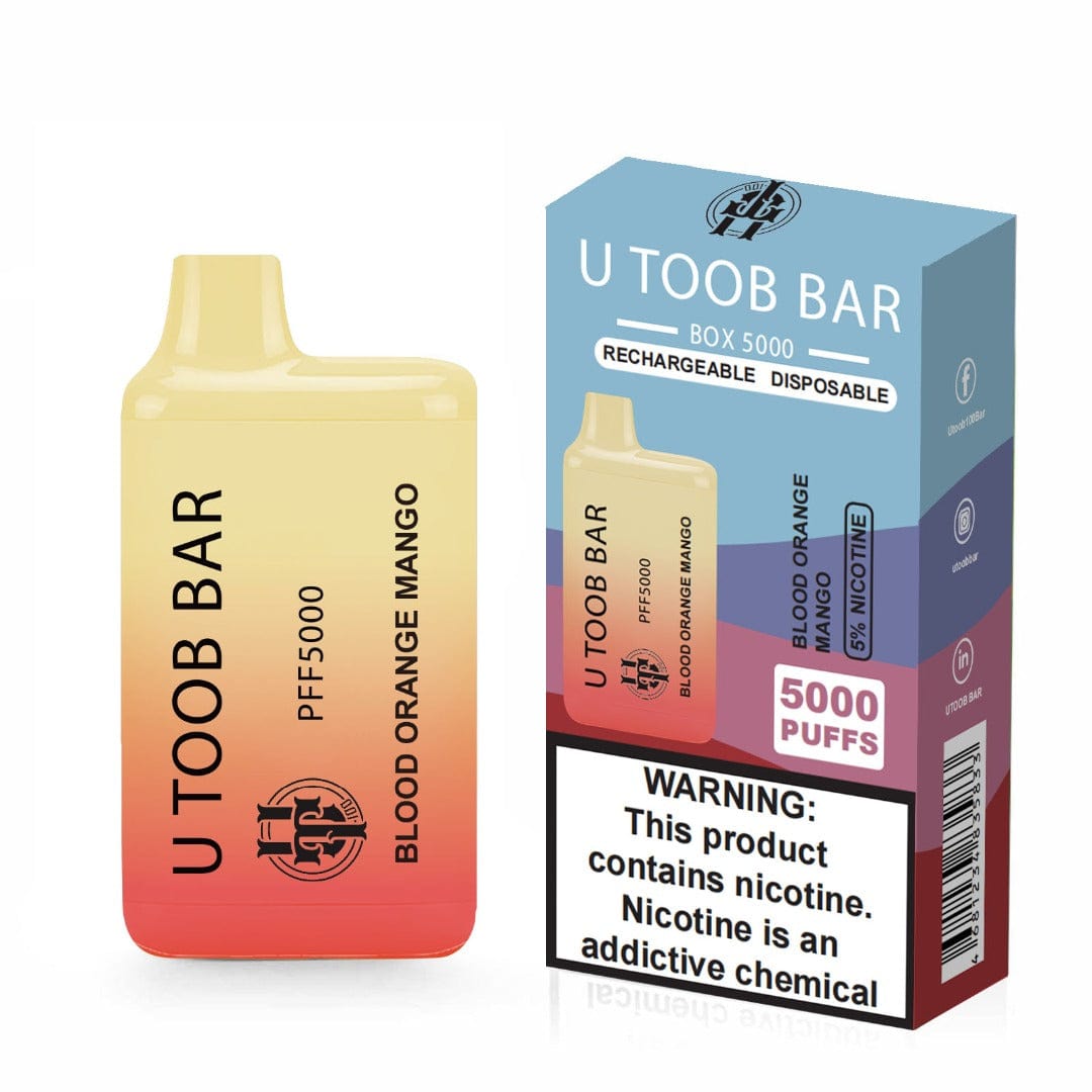 U TooB 100 Disposable Vape Blood Orange Mango U Toob Bar Disposable Vape (5%, 5000 Puffs)