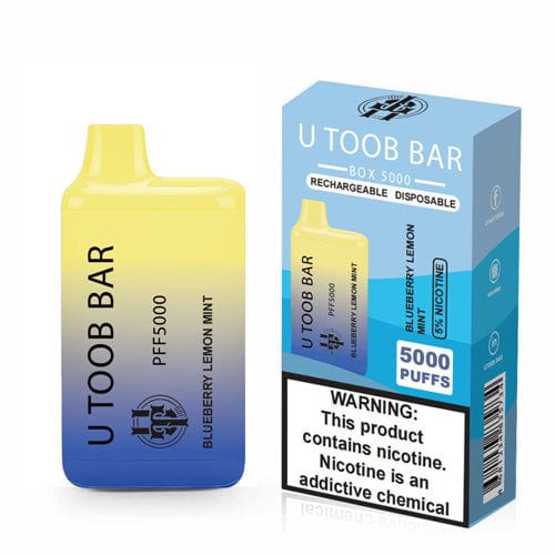 U TooB 100 Disposable Vape Blueberry Lemon Mint U Toob Bar Disposable Vape (5%, 5000 Puffs)