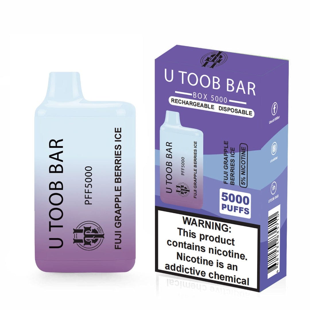 U TooB 100 Disposable Vape Fuji Grapple Berries Ice U Toob Bar Disposable Vape (5%, 5000 Puffs)