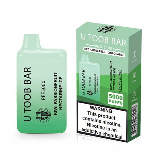 U TooB 100 Disposable Vape Kiwi Passionfruit Nectarine Ice U Toob Bar Disposable Vape (5%, 5000 Puffs)