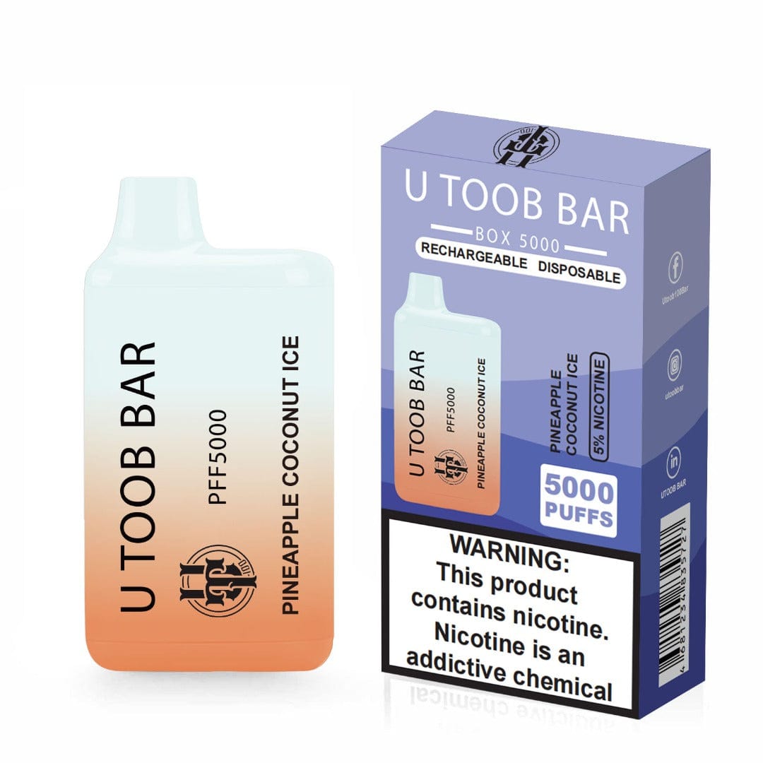 U TooB 100 Disposable Vape Pineapple Coconut Ice U Toob Bar Disposable Vape (5%, 5000 Puffs)