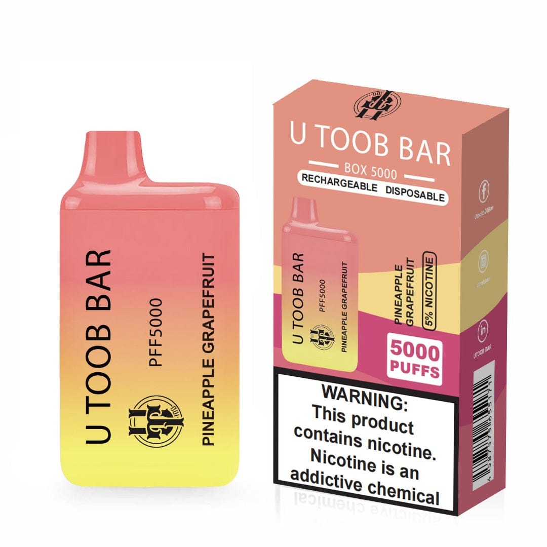 U TooB 100 Disposable Vape Pineapple Grapefruit U Toob Bar Disposable Vape (5%, 5000 Puffs)