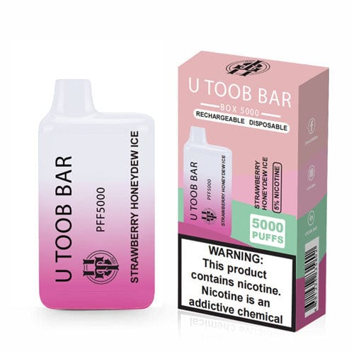 U TooB 100 Disposable Vape Strawberry Honeydew Ice U Toob Bar Disposable Vape (5%, 5000 Puffs)