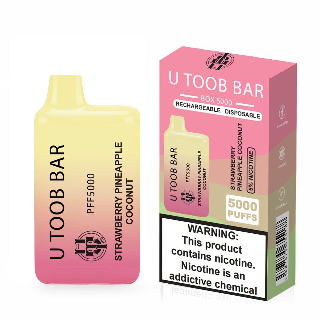 U TooB 100 Disposable Vape Strawberry Pineapple Coconut U Toob Bar Disposable Vape (5%, 5000 Puffs)