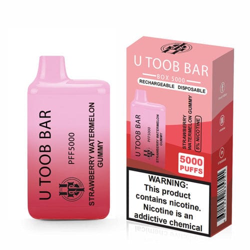 U TooB 100 Disposable Vape Strawberry Watermelon Gummy U Toob Bar Disposable Vape (5%, 5000 Puffs)