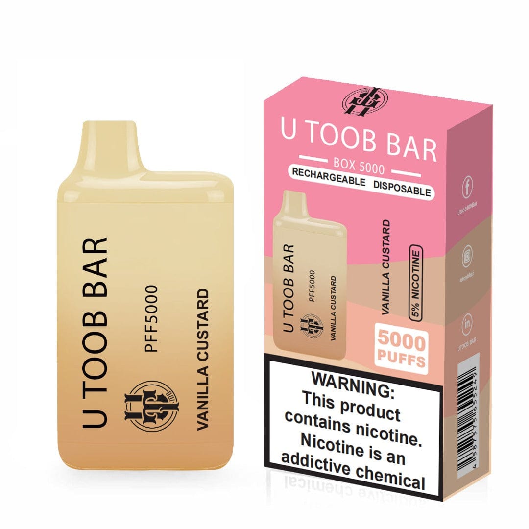 U TooB 100 Disposable Vape Vanilla Custard U Toob Bar Disposable Vape (5%, 5000 Puffs)