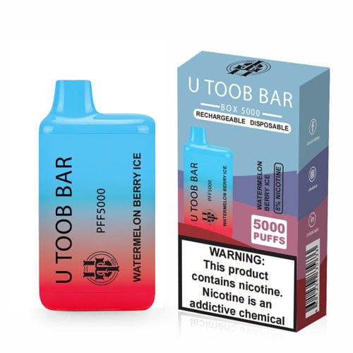 U TooB 100 Disposable Vape Watermelon Berry Ice U Toob Bar Disposable Vape (5%, 5000 Puffs)