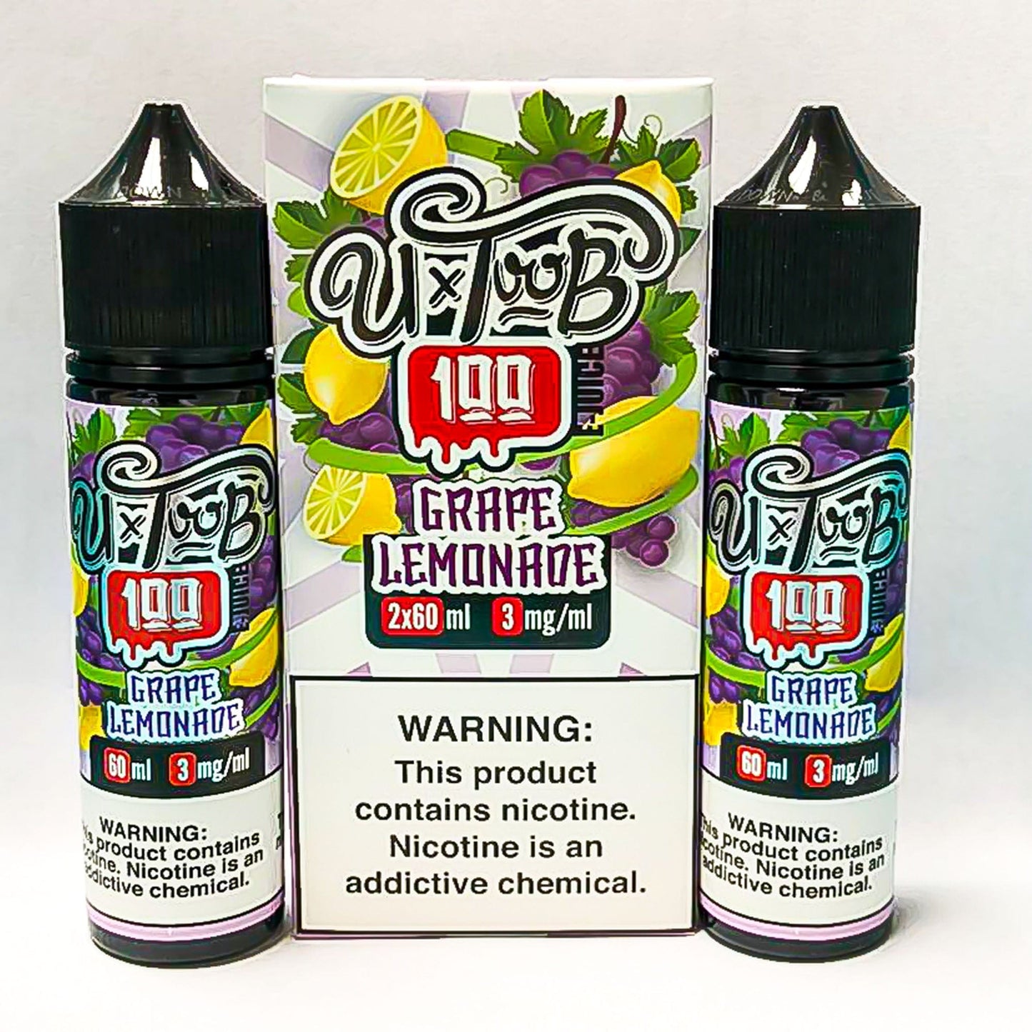 U TooB 100 Juice U TooB 100 Grape Lemonade 2x 60ml (120ml) Vape Juice