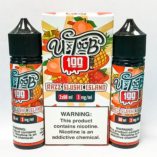 U TooB 100 Juice U TooB 100 Razz Slushi Island 2x 60ml (120ml) Vape Juice