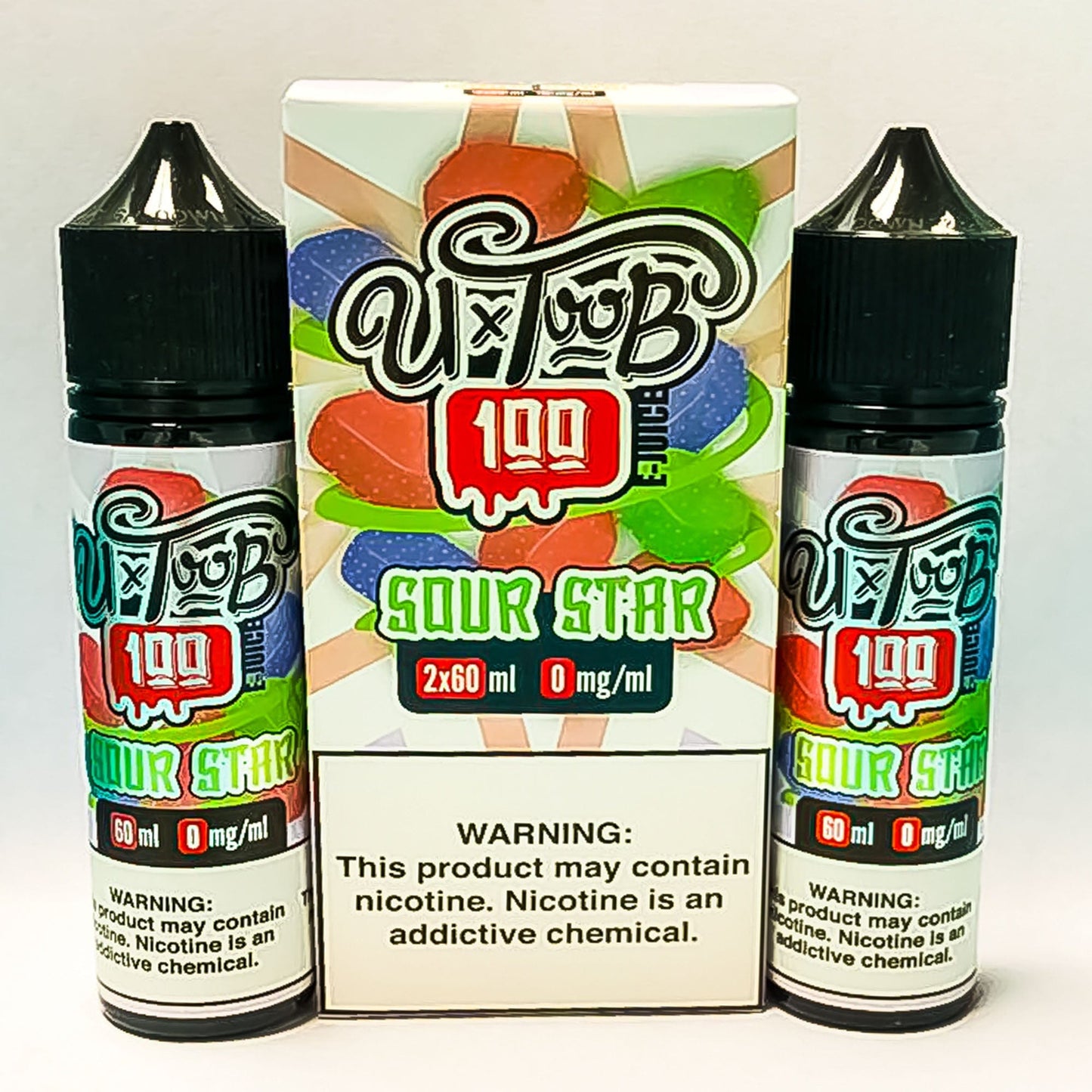 U TooB 100 Juice U TooB 100 Sour Star 2x 60ml (120ml) Vape Juice