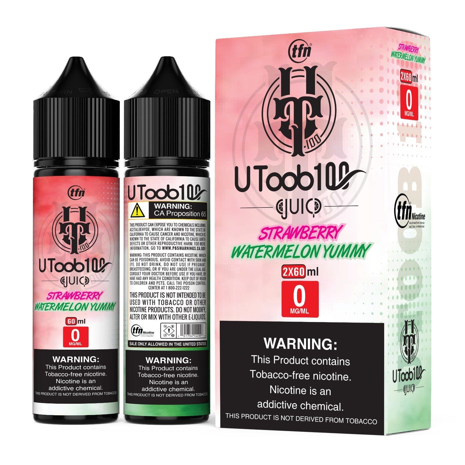 U TooB 100 Juice U TooB 100 Strawberry Watermelon 2x 60ml (120ml) Vape Juice