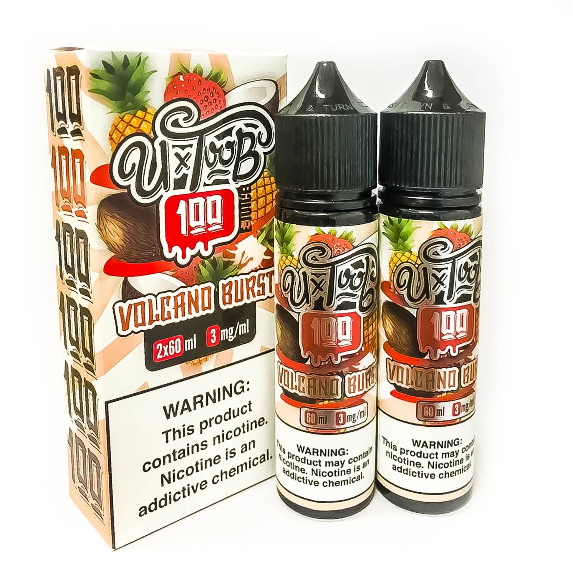 U TooB 100 Juice U TooB 100 Volcano Burst 2x 60ml (120ml) Vape Juice