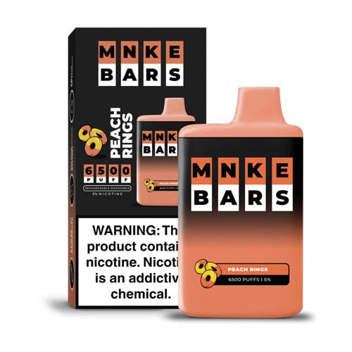 Vapetasia Disposable Vape Peach Rings MNKE Bars Disposable Vape (5%, 6500 Puffs)