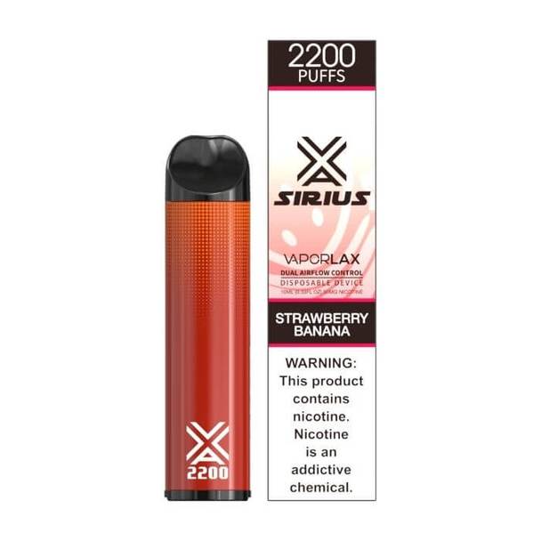 Vaporlax Disposable Vape Strawberry Banana Vaporlax Sirius Disposable Vape