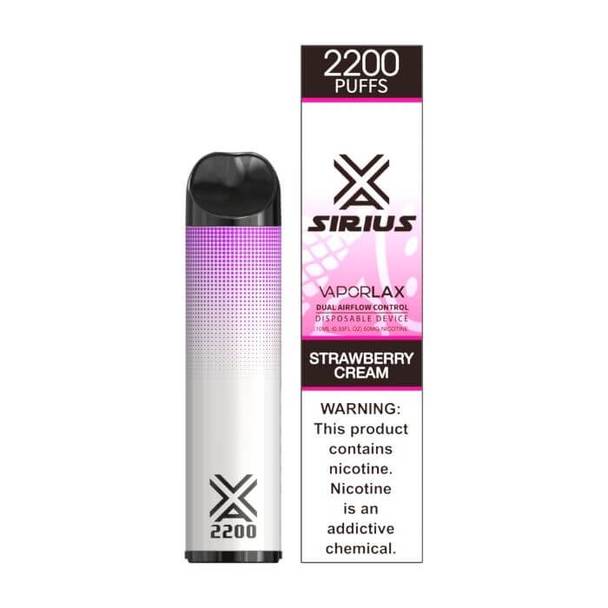 Vaporlax Disposable Vape Strawberry Cream Vaporlax Sirius Disposable Vape