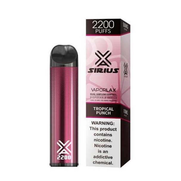 Vaporlax Disposable Vape Tropical Punch Vaporlax Sirius Disposable Vape